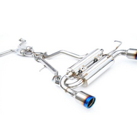 Invidia 2017+ Infiniti Q60 3.0 TT Silver Sport/Red Sport Gemini מגולגל טיטניום טיפ Cat-back