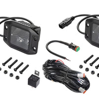 Hella Universal Black Magic 3.2 אינץ' ערכת קוביות LED - קרן הצפה (מותקן סומק)