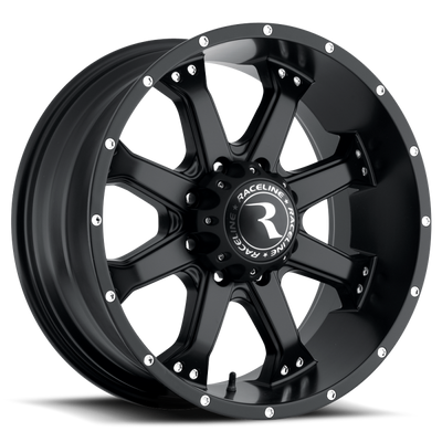 Raceline 991B Assault 17x9in / 8x165.1 BP / -12mm Offset / 125.2mm Bore - גלגל סאטן שחור
