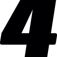 Hardline Dirt Digits 3pk 7 אינץ' - High Gloss Number 4 - שחור