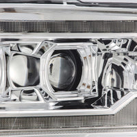 AlphaRex 09-18 Dodge Ram 2500 LUXX LED Proj פנסי Plank Style Chrm w/Activ Light/Seq Signal/DRL