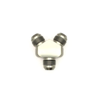 DeatschWerks 8AN זכר התלקחות + 8AN זכר התלקחות ל-8AN זכר התלקחות Y-Block Fitting