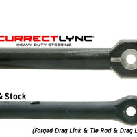 RockJock TJ/LJ/XJ/MJ Currectlync מערכת היגוי מוצמדת עם 1 1/4 אינץ' קוטר. מוט קשר / קישור גרירה מזויף