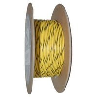 NAMZ OEM Color Primary Wire 100ft. סליל 18 גרם - פס צהוב/שחור