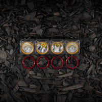 KC HiLiTES FLEX ERA LED Light Bar Bezel Kit עבור 10 אינץ'. פלחים - אדום