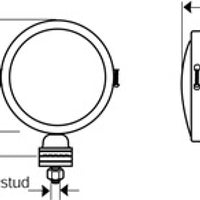 KC HiLiTES Daylighter 6 אינץ'. Halogen Light 100w Spot Beam (Pir Pack System) - שחור SS