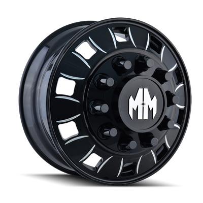 Mayhem 8180 BigRig 22x8.25 / 10x285.75 BP / 169mm Offset / 220.1mm Hub פנימי גלגל שחור