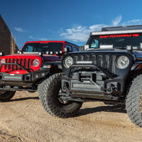 Go Rhino 07-20 ג'יפ רנגלר JL/JLU/JK/JKU/Gladiator JT Rockline קדמי סתמי פגוש עם אובריידר