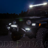 Diode Dynamics 12 In LED Light Bar שורה אחת שורה ישרה ברורה נהיגה (זוג) סדרת שלב