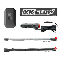XK Glow Flex Strip Million Color XCHROME אפליקציה מבוקרת לסמארטפון ערכת תחתית 6x10In
