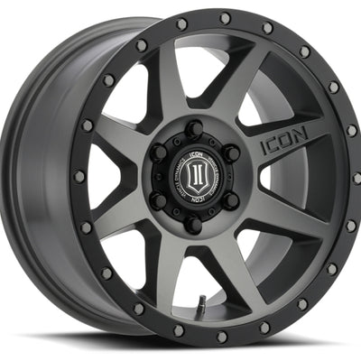 ICON Rebound 17x8.5 5x5 -6mm Offset 4.5in BS 71.5mm Bore Titanium Wheel