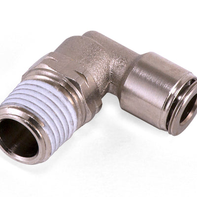 מרפק מעלית אוויר - זכר 1/4 אינץ' Npt x 1/4 אינץ' צינור