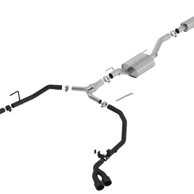 Borla 2020 Jeep Gladiator JT 3.6L V6 AT/MT AWD 2.75-2in ATAK Catback Ceramic Blk צנרת וטיפים