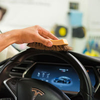 כימיקל בחורים מברשת לניקוי עור שיער סוס ארוך זיפים