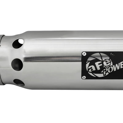 aFe SATURN 4S 4 אינץ' SS קצה פליטה מקורר - מלוטש 4 אינץ' פנימה x 5 אינץ' אאוט x 12 אינץ' L מוברג