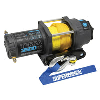 Superwinch 3500 LBS 12V DC 7/32in x 32ft חבל סינטטי Terra 3500SR כננת - קמט אפור