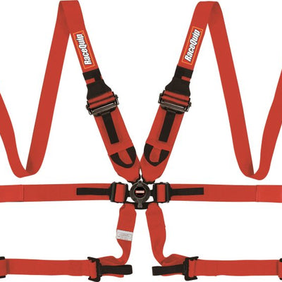 RaceQuip Red FIA CAMLOCK 6pt 2in Pull Down Lap FHR