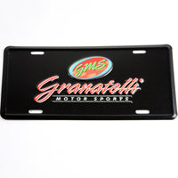 לוחית רישוי מאלומיניום Granatelli Granatelli Motor Sports - פנים שחורות ולוגו בצבע מלא