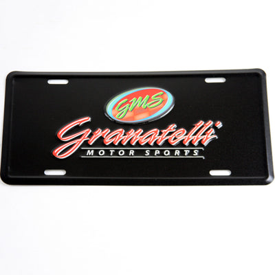 לוחית רישוי מאלומיניום Granatelli Granatelli Motor Sports - פנים שחורות ולוגו בצבע מלא