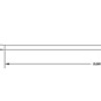 RockJock Antirock זרועות מוט מתנדנד 21 אינץ' ארוכות כיפוף קל כלפי חוץ עם זוג מדבקות