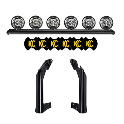 KC HiLiTES 07-18 ג'יפ JK 50in. ערכת Xross בר עילי עם (6) נורות LED SlimLite 300W - שחור