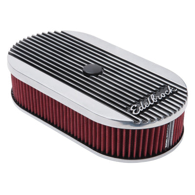 Edelbrock Air Cleaner Elite II Oval Single 4-Bbl Carb 2 5In Red Element מלוטש