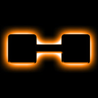 ORACLE Lighting אוניברסלי מואר LED תגי אותיות - גימור משטח Blk מט - H ראה אחריות