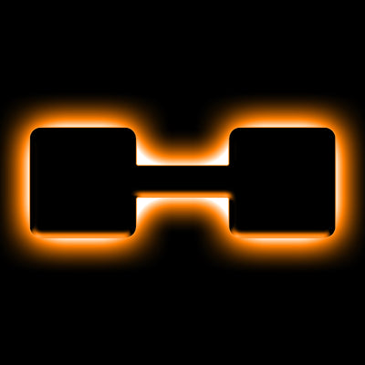 ORACLE Lighting אוניברסלי מואר LED תגי אותיות - גימור משטח Blk מט - H ראה אחריות