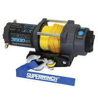 Superwinch 3500 LBS 12V DC 7/32in x 32ft חבל סינטטי Terra 3500SR כננת - קמט אפור