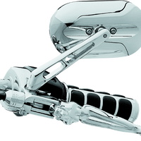 Kuryakyn Magnum Mirrors Large Flat Glass Chrome Chrome
