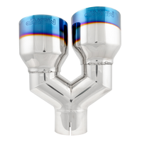 קצה קצה שרוף MBRP 2.5 ID Dual 4 OD Out 9.55 אורך קיר בודד 304 פלדת אל חלד מעבר צד