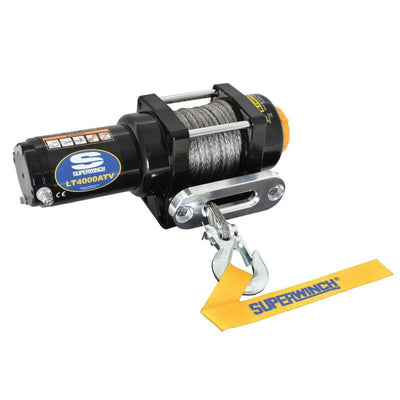 Superwinch 4000 LBS 12V DC 3/16in x 50ft חבל סינטטי LT4000 כננת