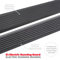 RealTruck 18-24 Jeep Wrangler 4dr VoltStep Electric Running Board Kit (דרישת קידוח) - Tex. Blk