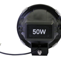 ANZO Hid Off Road פנס אוניברסלי 50 וואט 7 אינץ' HID פנס ערפל כביש עם מסגרת אדומה של AnzoUSA