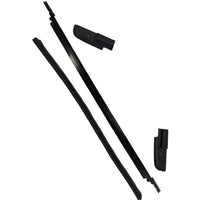 השתוללות 2018+ ג'יפ רנגלר JL (2 ו-4 דלתות) מוט דלת גב רך - שחור