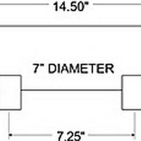 Firestone Air Tank 2 Gallon 7in. x 14.5 אינץ'. (2) 1/4 אינץ'. יציאות NPT 150 PSI Max - שחור (WR17609126)