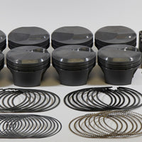 Mahle MS Piston Set BBC 466ci 4.310in Bore 4.00in Stroke 6.385in Rod .990 Pin 28cc 10.6 CR סט של 8