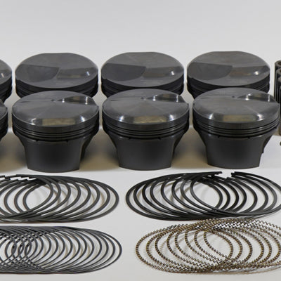 Mahle MS Piston Set BBC 468ci 4.310in Bore 4.00in Stroke 6.135in Rod .990 Pin 28cc 10.6 CR סט של 8