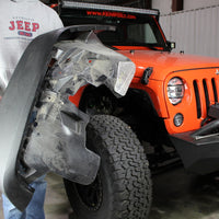 Fishbone Offroad 07-18 Jeep Wrangler פגושי צינור קדמי/אחורי - אלומיניום Blk Txtrd Pwdrcoat (סט של 4)