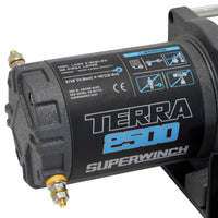 Superwinch 2500 LBS 12V DC 3/16in x 40ft חבל פלדה Terra 2500 Winch - קמט אפור