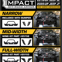 ICON 2018+ ג'יפ רנגלר JL / 2020+ JT פגוש חזיתי עם צלחת החלקה