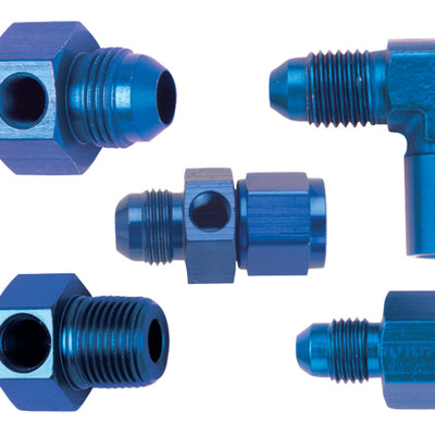 Fragola Inline Gauge Adapter -10AN Male x -10AN Fem - שחור