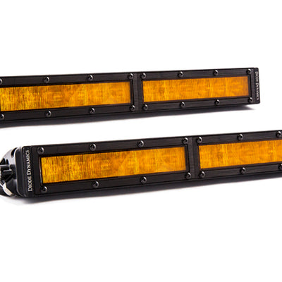 Diode Dynamics 12 In LED Light Bar שורה אחת ישרה - סדרת שלב ענבר רחב (זוג)