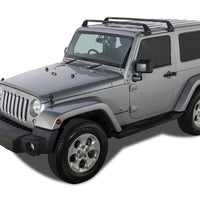 Rhino-Rack 07-22 ג'יפ רנגלר JK/JL 2 דלתות קשיח Vortex SG 2 מתלה גג בר - שחור