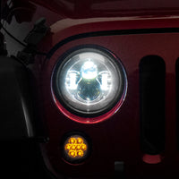 Raxiom 97-18 Jeep Wrangler TJ/JK Axial סדרה פנסי LED Daymaker- בית כרום (עדשה שקופה)
