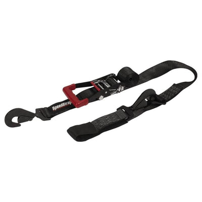 SpeedStrap 2In x 8Ft Ratchet Tie Down עם ווי צמיד שטוח ושילוב רצועת ציר, תוצרת ארה"ב