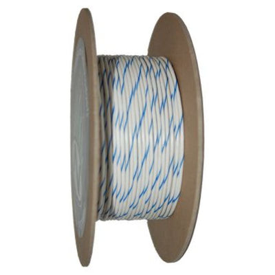 NAMZ OEM Color Primary Wire 100ft. סליל 18 גרם - פס לבן/כחול