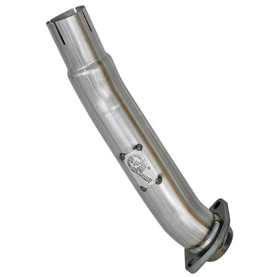 aFe Twisted Steel 2in Steel Steel Loop Delete Down-Pipe 2018+ Jeep Wrangler (JL) V6 3.6L