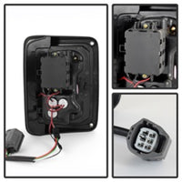 ספיידר ג'יפ רנגלר 07-15 פנסי LED אחוריים שחור עשן ALT-YD-JWA07-LED-BSM