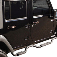 השתוללות 2007-2018 ג'יפ רנגלר(JK) ללא הגבלה בצד בר Drop Step Step Slimline - שחור